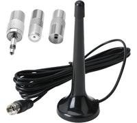 Antenne Radio FM Dab Intérieure Télescopique 75 Ohm, Base Magnétique, Câble de 3M, Antenne FM pour Tuner HiFi, Compatible Récepteur Stéréo, Antenne Intérieur TNT Puissante pour Chaîne HiFi