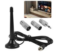 Antenne Radio FM DAB Intérieure Télescopique avec Base Magnétique, Câble d'Extension de 3 Mètres, Idéale pour Tuner Radio Portable et Récepteur Hi-Fi, Réception de Haute Qualité et Installation Facile