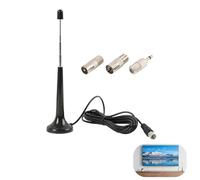 Antenne Radio FM Dab Intérieure Télescopique avec Base Magnétique, FM 75 Ohm, Antenne Radio, UKW Antenna, Câble d’Extension de 300cm et 3 Adaptateurs pour Réception Hi-FI et Tuner Stéréo Portable