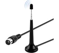 Antenne Radio Fm Dab Pour Système Hifi Intérieur Télescopique Freeview Antenne Tv Avec Base Magnétique Câble Portable 3 Mètres Réception Améliorée Pour Tuners Amplificateurs Stéréo Systèmes Home