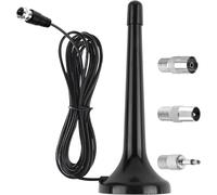 Antenne radio FM/DAB pour système stéréo et récepteur AV - Universelle pour intérieur avec câble d'extension