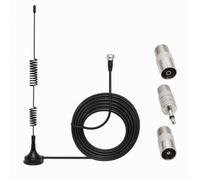 Antenne Radio FM d'Intérieur avec Base Magnétique Compatible avec Pioneer Onkyo Yamaha Marantz Sherwood | pour Récepteur Stéréo, Home Cinéma, Tuner | avec 3 Connecteurs Différents