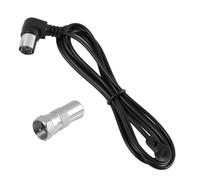 Antenne Radio FM intérieure 75 Ohms avec câble coaxial et Adaptateur F, antenne dipôle pour récepteur AV, amplificateur HiFi, Tuner et Home cinéma