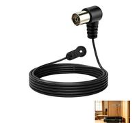 Antenne Radio FM Intérieure, Antenne FM Dipôle 75 Ohms pour Chaîne Stéréo, Tuner HiFi, Amplificateur et Récepteur, Antenne FM Câble Flexible, Plug and Play, Réception Radio Améliorée Système Audio