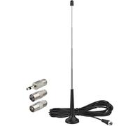 Antenne Radio Fm Intérieure Télescopique Avec Base Magnétique 3 Adaptateurs