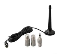 Antenne radio FM télescopique avec base et 3 adaptateurs pour système AV domestique Réception claire Sans bruit Câble flexible
