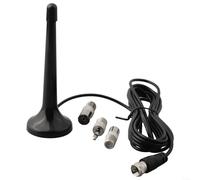 Antenne radio FM télescopique avec base magnétique et 3 adaptateurs pour récepteur AV stéréo DAB+ Tuner VHF UHF 174-890 MHz