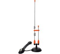 Antenne Radio Mobile Bi-Bande Vhf Uhf 2M/70Cm Antenne De Base Magnétique - Prise Pl259 Avec Câble Coaxial Rg-58 De 13Pieds (4M) Pour Émetteur-Récepteur De Taxi Voiture Vehicel Scanner (Orange)