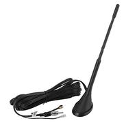 Antenne Radio numérique 3 en 1 avec amplificateur pour Voiture Dab AM FM, Conception à tête courbée SMA (Tête Droite SMA)