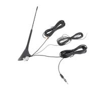 Antenne Radio numérique 3 en 1 avec amplificateur pour Voiture Dab AM FM, Conception à tête courbée SMA (Tête de Baie SMB)