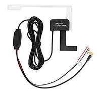 Antenne Radio numérique Dab avec amplificateur de Signal intégré, Gain de 20 DB, câble de 3 mètres et connecteur SMB, antenne stéréo de Voiture 12 V - Compatible avec Les systèmes