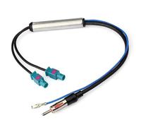 Antenne Radio spéciale pour Voiture, amplificateur de Signal Audio AM/FM, Adaptateur d'antenne RF Double Fakra Compatible avec Audi 18,1'