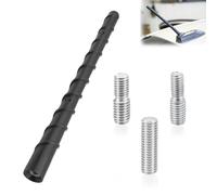 Antenne Radio Voiture, Antenne de Voiture Courte Universelle FM Dab, 18 cm, Antenne Hélicoïdale Tige, Courte Amplifiée Autoradio, Autoradio pour Réception AM/FM, Compatible pour Vis M4, M5 et M6