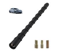 Antenne Radio Voiture Courte, 18CM Antenne Tige Courte Universelle pour Toit Autoradio FM AM Dab, Remplacement Spirale, Filetage M4 M5 M6 Compatible Voitures Européennes et Multimédia Auto