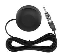 Antenne Radio Voiture FM Universal pour Pare-Brise, Antenne Autoradio de Patch Ronde avec Fiche DIN 3m Câble D'extension pour Véhicule Camion SUV Stéréo