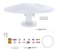 Antenne RV DVB-T/DVB-T2 - pour Utilisation en extérieur, Longue portée de Plus de 200 km, amplificateur amélioré VHF-VHF-Dab HDTV pour extérieur/loft/Camping-Car/Caravane