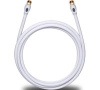 antenne, SAT Câble de raccordement [1x F mâle - 1x F mâle] 5.10 m 120 dB contacts dorés blanc Oehlbach Transmission Plus S