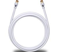 antenne, SAT Câble de raccordement [1x F mâle - 1x F mâle] 7.50 m 120 dB contacts dorés blanc Oehlbach Transmission Plus S