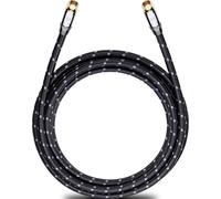 antenne, SAT Câble de raccordement [1x F mâle - 1x F mâle] 7.50 m 125 dB contacts dorés, gainé noir, gris Oehlbach XXL®