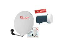 Parabole Satellite 700018 Ø 70cm Composite avec LNB universel single 37,3 dB, gris clair