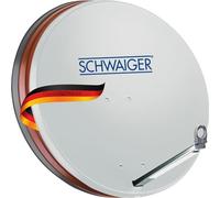 Antenne satellite numérique Schwaiger 714197 (75 x 85 cm) avec bras LNB, anthracite, miroir en aluminium - Pour recevoir en DVB-S/S2, en Full HD, 3D et 4 K (Ultra HD)