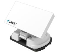 Antenne satellite SELFSAT SNIPE V3 White Line Twin - 33,7 dBi, automatique GPS, 12 satellites prédéfinis