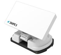 Antenne satellite Selfsat SNIPE V3 White Line Twin - 33,7 dBi, Entièrement automatique Module GPS, Jusqu'à 12 satellites prédéfinis