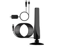 Antenne Smart TV pour l'extérieur et l'intérieur,TV numérique HDTV améliorée,amplificateur de signal,450,4K,1080p,9.84 pieds Black