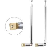 Antenne Télescopique FM Antenne Radio Dab 7 Sections Antenne Radio Portable FM pour TV Réception FM/VHF/UHF Stéréo DVBT(2 pcs)