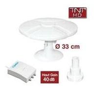 Antenne tnt hd omnidirectionnelle gain 40db camping car ampli 2 sorties