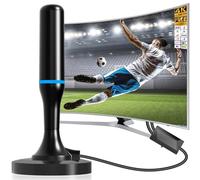 Antenne TNT intérieur,Antenne TV Intérieur Puissante TNT HD 2026, Antenne TV Intérieur Amplifiée pour Téléviseur Intelligent,4K 1080P pour Chaînes Locales Gratuites (Bleu en Forme de Colonne)