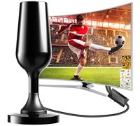 Antenne TNT intérieur,Antenne TV Intérieur Puissante TNT HD 2026, Antenne TV Intérieur Amplifiée pour Téléviseur Intelligent,4K 1080P pour Chaînes Locales Gratuites (Tasse Noire)