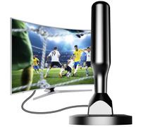 Antenne TNT Intérieure HD 4K Omnidirectionnelle, Réception TV 360° Longue Portée sans Angle Mort, Compatible DVB-T/T2, Smart TV et Téléviseur Numérique, Câble Coaxial 5 m，K-FR-AH75-02-26831