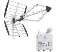 Antenne TNT - TRIAX - VIP445 - Gain 17,5 dBi - Amplificateur 30 dB - 2 Sorties