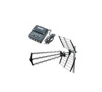 Antenne tnt trinappe gain 18db + amplificateur tnt 4 sorties