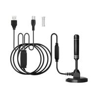 Antenne TV 4K HD 36DBI Amplifiée HDTV Numérique, Portée De 3600 Miles, Intérieur Et Extérieur, Avec Base Magnétique Couverture plus large(36DBI)