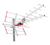 Maclean Antenne directionnelle extérieure TV MCTV-855 DVB-T/T2 UHF/VHF actif Filtre LTE 100dBμV