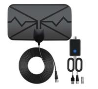 Antenne TV - Antenne numérique pour TV 4K 1080p - Réception intérieure à 360° - Antenne TV pour Smart TV et tous les anciens téléviseurs - Câble coaxial HDTV amplificateur de signal