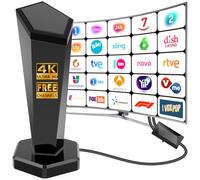 Antenne TV | Antenne TNT intérieure, base magnétique, signal stable, réception 360°, compatible 4K DVB-T2, design compact