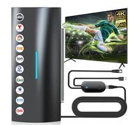 Antenne TV d'intérieur 2026, portée de plus de 8 000 km, antenne numérique pour Smart TV d'intérieur, antenne HDTV pour chaînes locales avec amplificateur de signal, prend en charge tous les