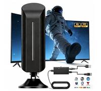 Antenne TV d'intérieur 2026 pour Smart TV pour réception longue portée et tous les téléviseurs intelligents Antenne numérique HD avec amplificateur de signal pour chaînes locales Prend en charge 4K