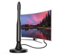 Antenne TV d'intérieur à gain élevé, avec amplificateur de signal et câble coaxial de 10 m, réception 4K HD longue portée pour chaînes locales, pour tous les téléviseurs intelligents