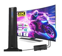 Antenne TV d'intérieur, antenne TV numérique pour Smart TV avec amplificateur de signal, antennes TV portables avec signal fort réception longue portée, antenne TV intérieure compatible 4K 1080p HDTV