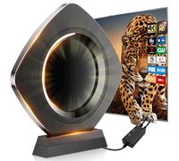 Antenne TV d'intérieur la plus solide jusqu'à plus de 8 500 km, meilleure antenne numérique 2026 pour Smart TV extérieur, antenne HDTV amplifiée canaux locaux 11,6 m - Support 8K 4K 1080p