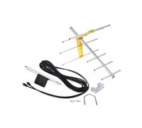 Antenne TV Extérieure 160 Amplifiée 8 Canaux pour Antenne Yagi HD TV 10 DB Longue Portée pour UHF/VHF/FM HDTV.