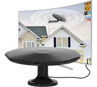 Antenne TV extérieure CC-Digital 360° omnidirectionnelle pour chaînes | Antenne extérieure 4K HDTV pour Smart TV avec câble de 10 m, longue portée pour grenier, camping-car et camping-car