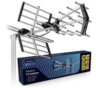 Antenne TV extérieure directionnelle - JANSHOP - Ultra HD 4K - Portée jusqu'à 80 km - Compatible DVB-T/DVB-T2