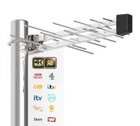 Antenne TV extérieure Yagi directionnelle pour téléviseurs 4K 1080P, câble coaxial de 10 m