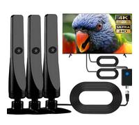 Antenne TV Flexiwave Wavemax 2025 pour Intérieur et Extérieur, Antenne TV Numérique Longue Portée Wave Max pour Téléviseurs Intelligents, Amplificateur de Signal HDTV, Compatible 4k(3pcs)