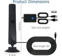 Antenne TV HD 6000 milles pour antenne TV intelligente et toutes les antennes TV numériques pour les canaux locaux prenant en charge 4K 8K avec amplificateur de Signal 36DB 36DBI-with Signal Bo